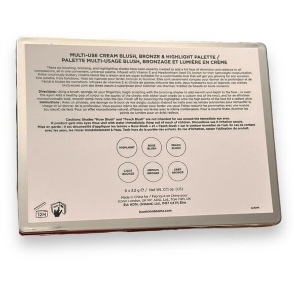 🆕 NWT Iconic London CREAM FACE PALETTE Multi-Use cream Blush Bronze Highlighter - Picture 5 of 8